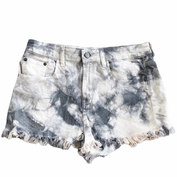 Tie-Dye High-Waisted Chap Shorts